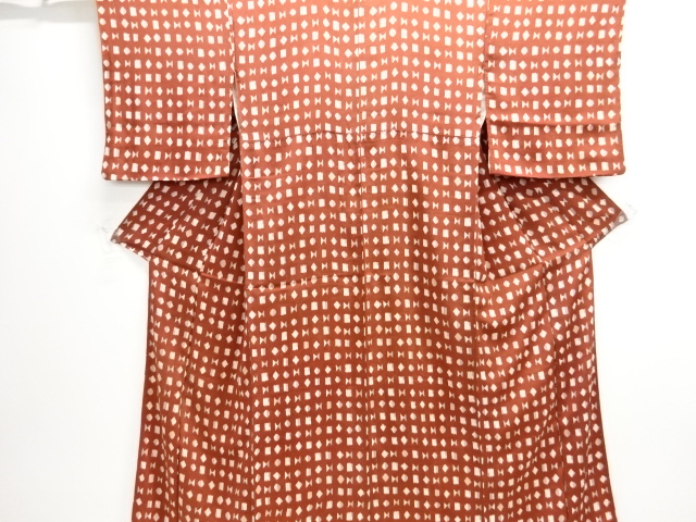 JAPANESE KIMONO / ANTIQUE KIMONO / TAISHO ROMAN STYLE / MON KINSHA / ABSTRACT PATTERN